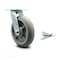Service Caster 8 Inch Thermoplastic Rubber Swivel Caster with Roller Bearing and Swivel Lock SCC-30CS820-TPRRD-BSL - alternate 1